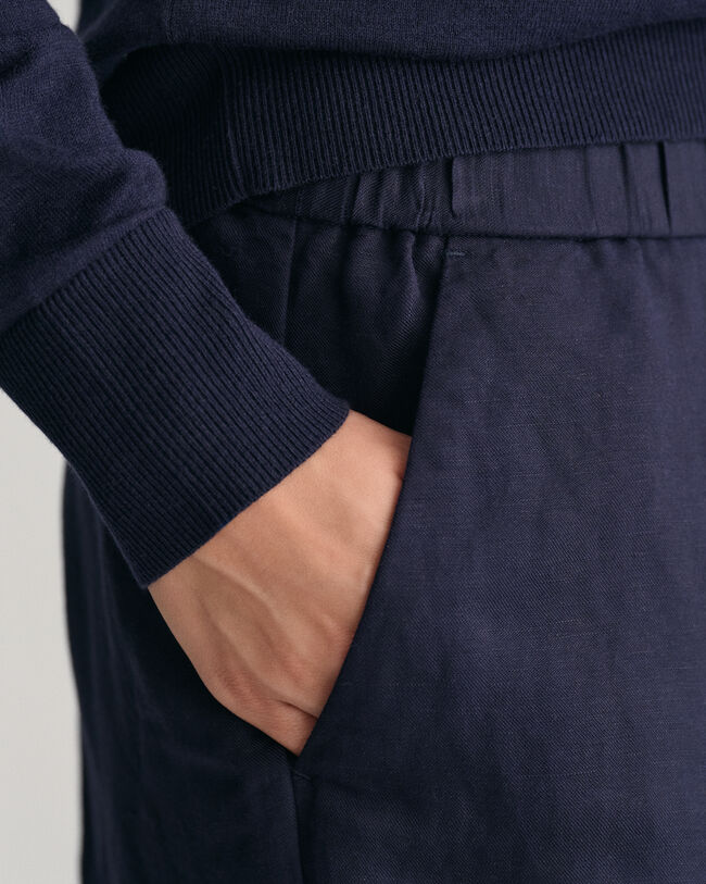 Relaxed Fit Pull-On short van linnenmix