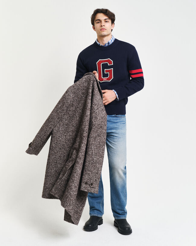 Trui met ronde hals en seizoenslogo