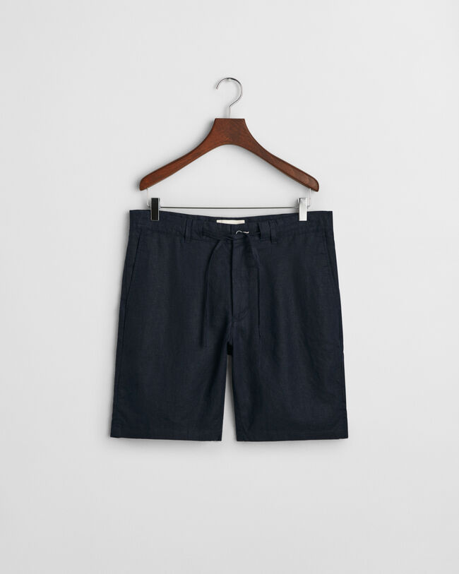 Relaxed Fit linnen short met trekkoordje