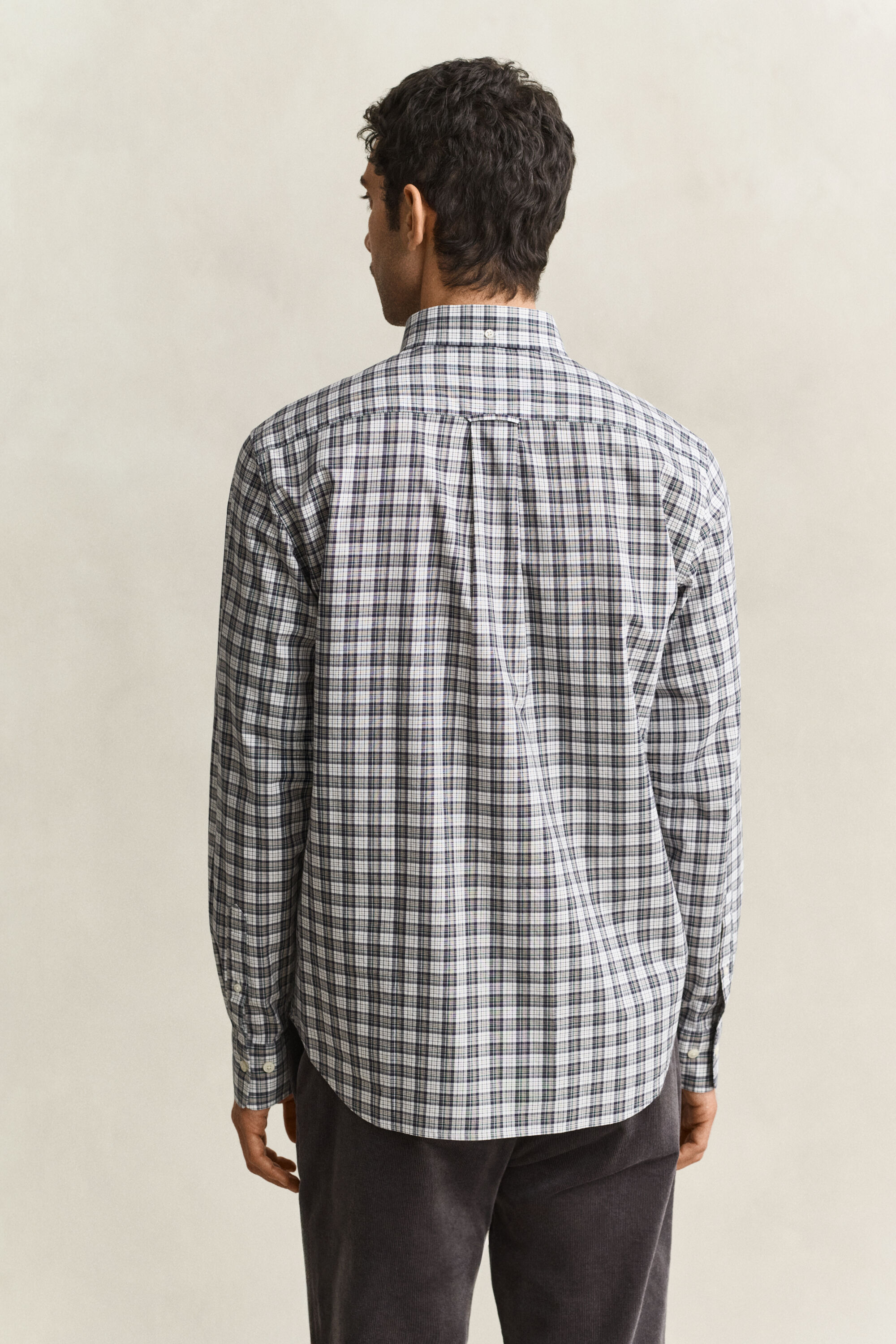 Geruit poplin overhemd
