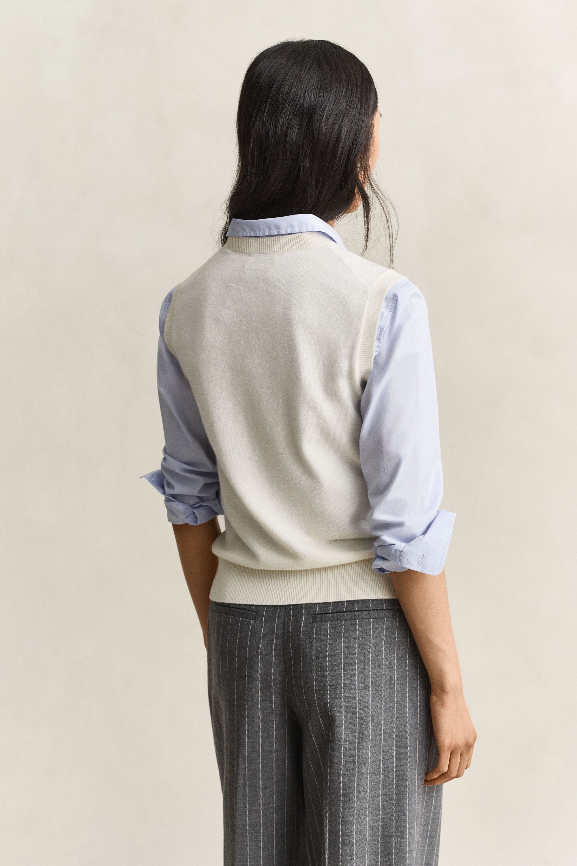 Gebreid wollen vest