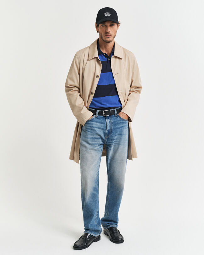 Piqué poloshirt met brede streep