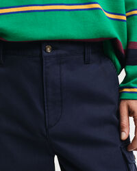 Regular Fit cargobroek van katoenkeper