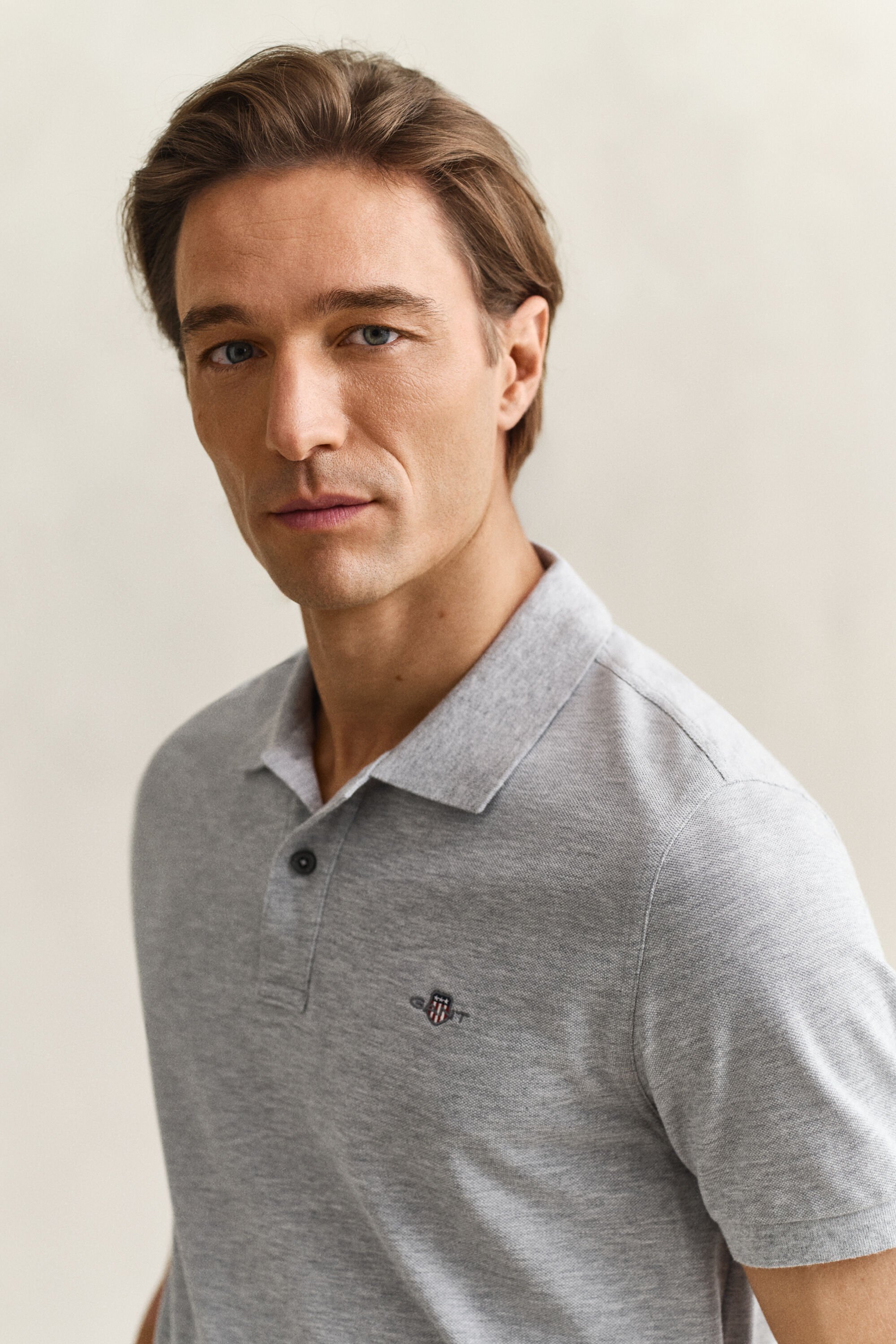Regular Fit Shield piqué poloshirt