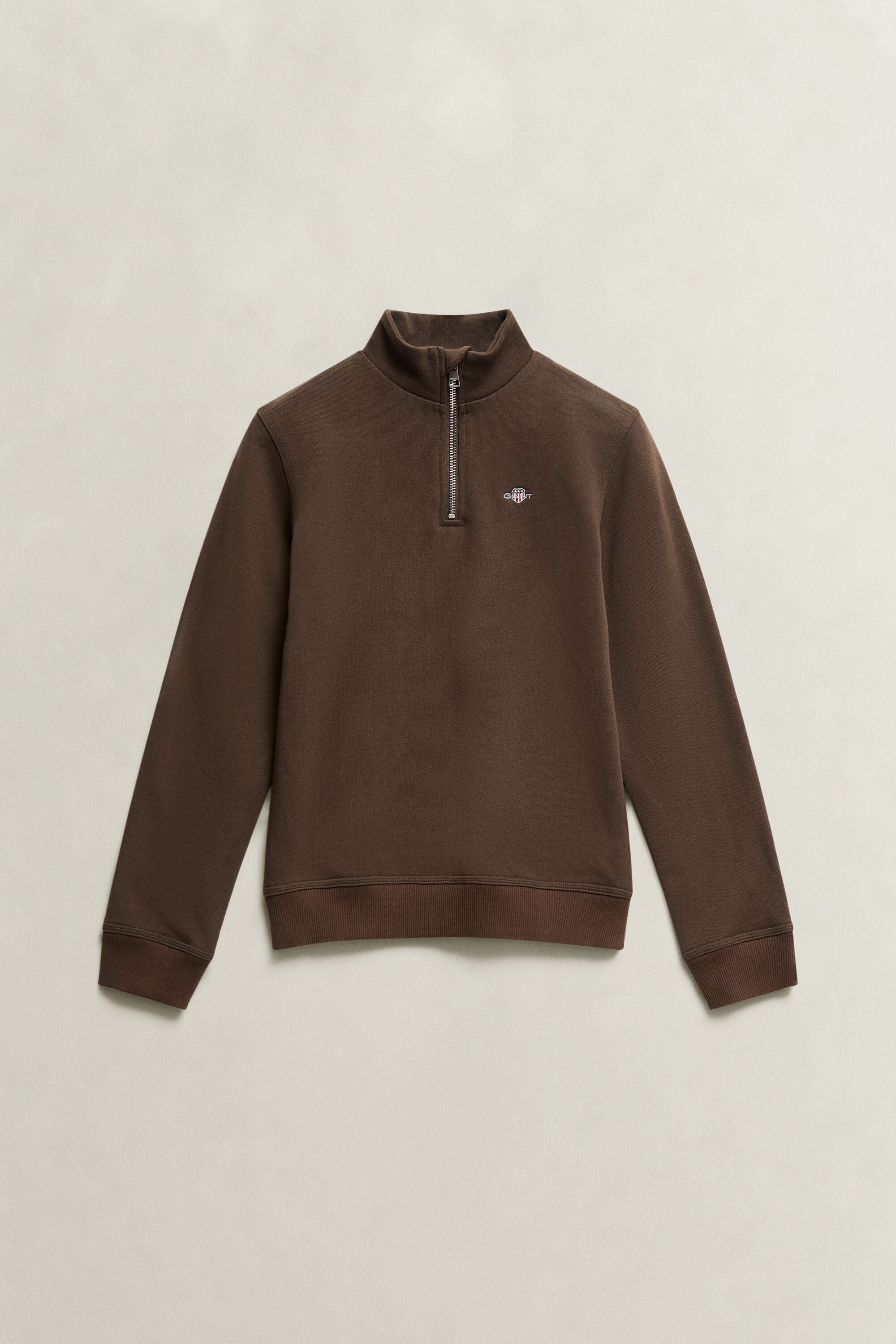 Sweatshirt met korte rits en schild voor tienerjongens