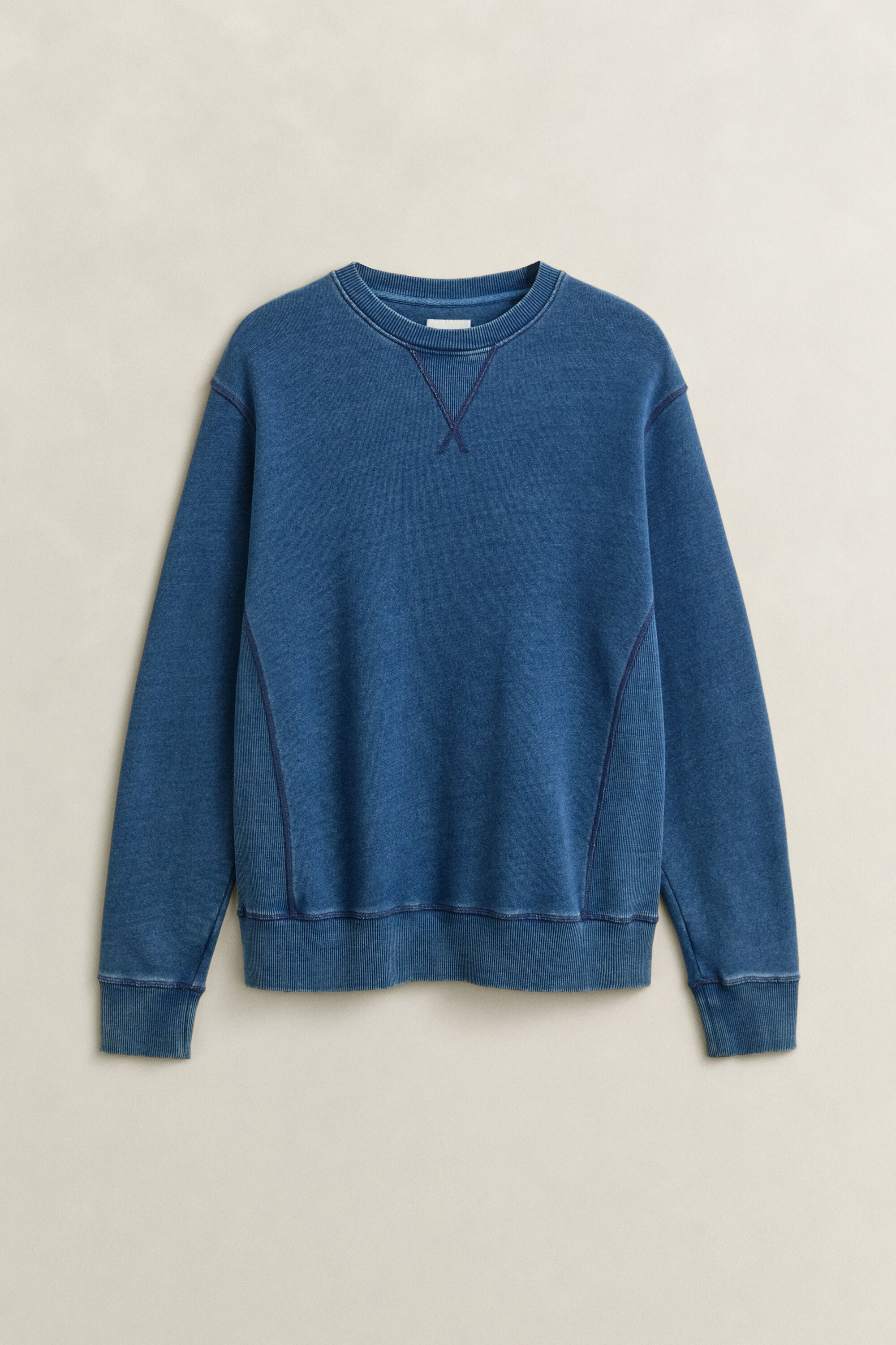 Indigo sweatshirt met ronde hals