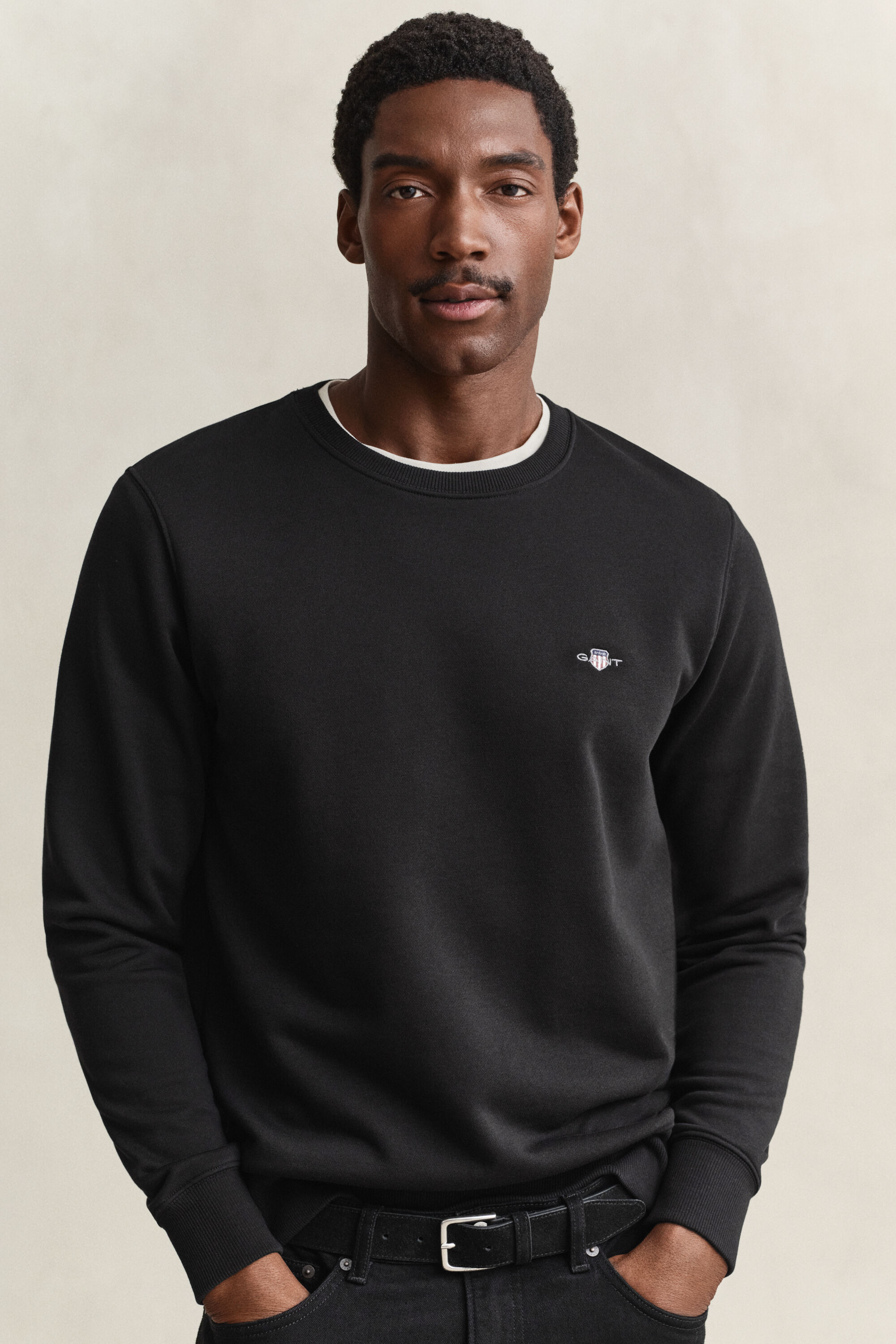 Shield sweatshirt met ronde hals