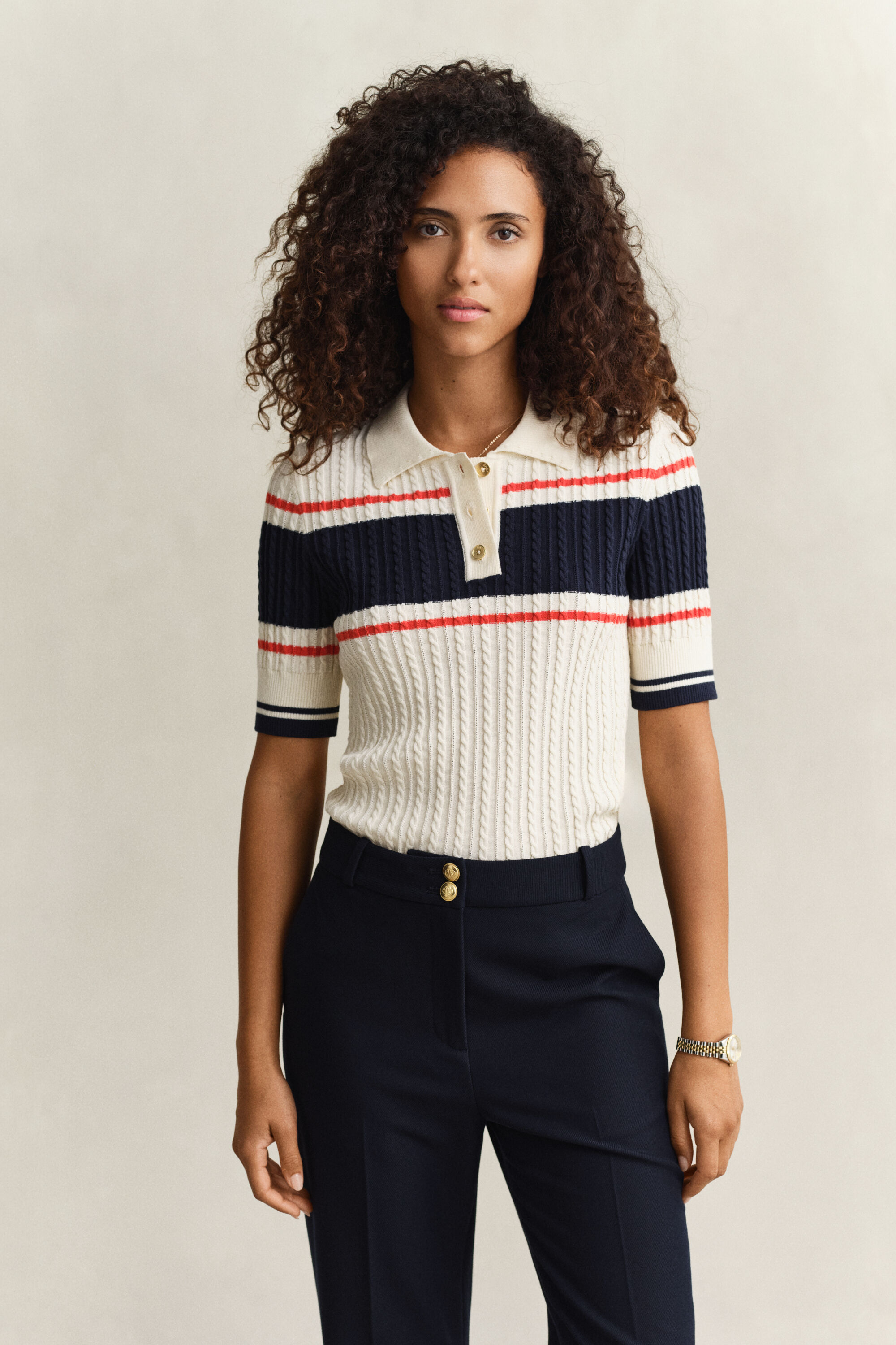 Katoenen Rugger met korte mouwen