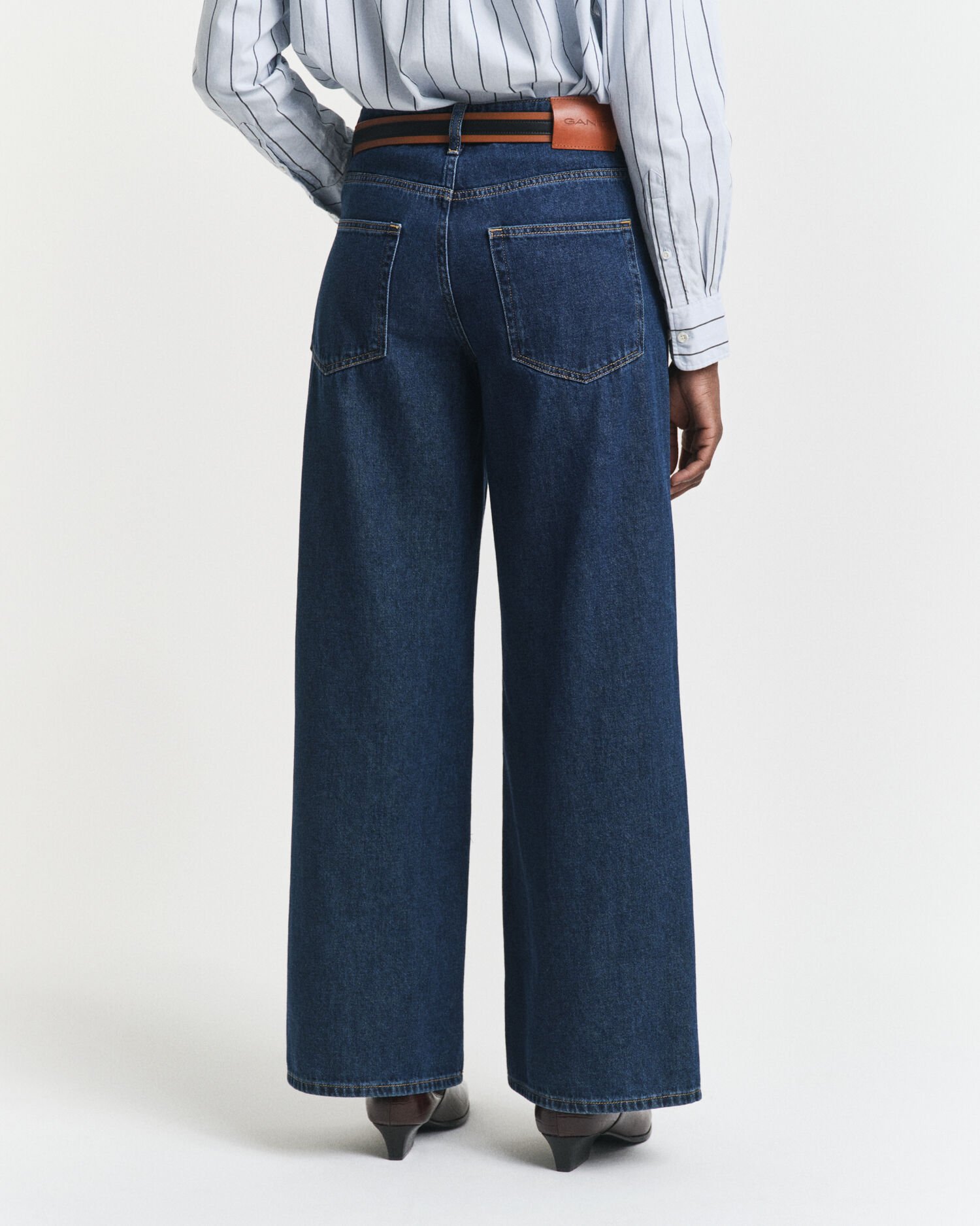 Jeans met lage taille en wijde pijpen