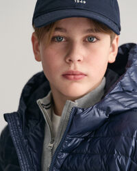 Teens glanzend lichtgewicht donsjack met wattering