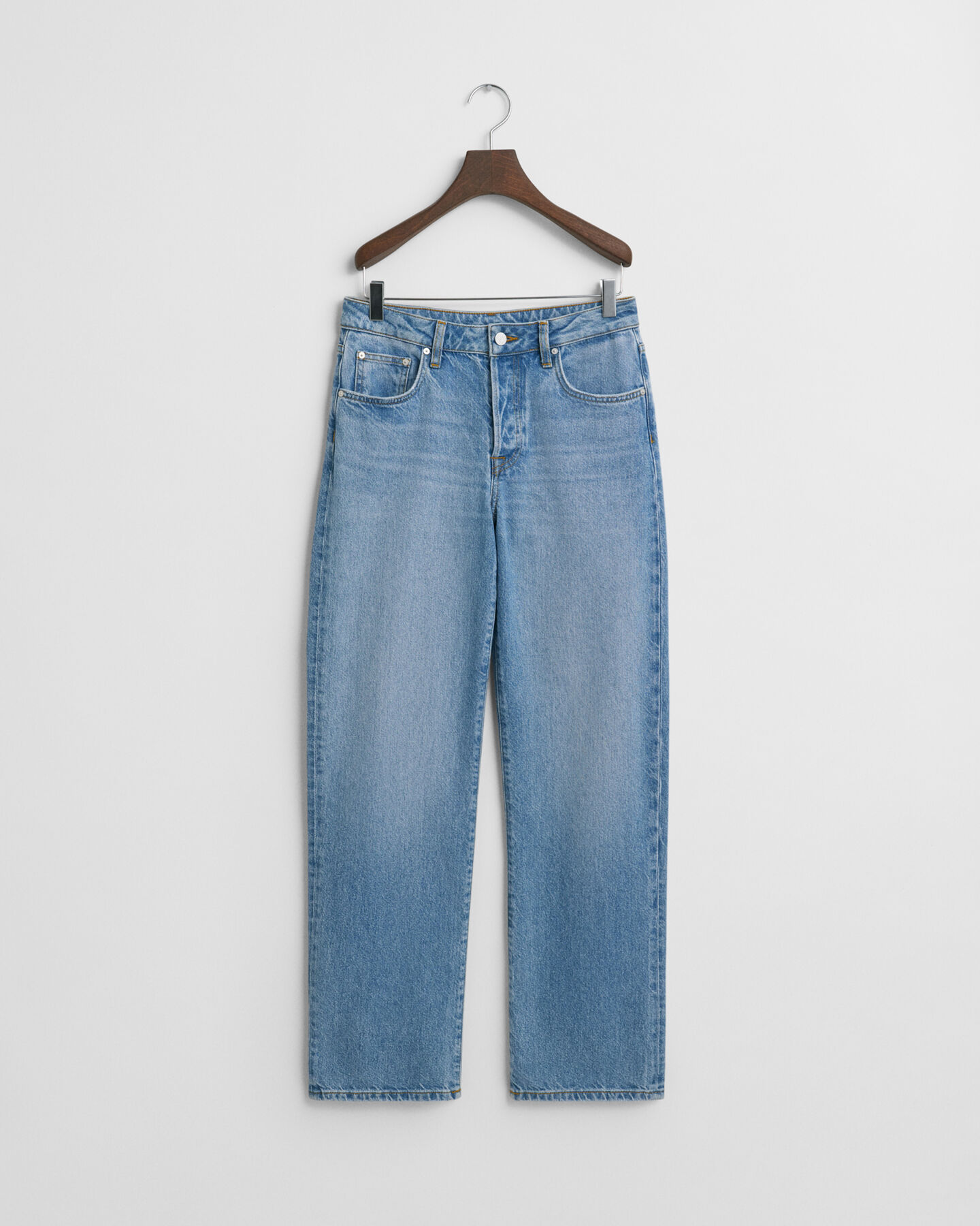 Rigid jeans met rechte pijpen