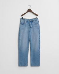 Rigid jeans met rechte pijpen