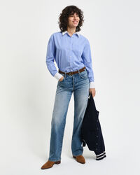 Relaxed Fit poplin overhemd met verschillende strepen