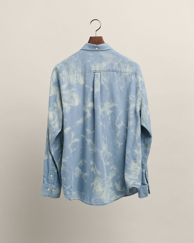 Wrangler x GANT Relaxed Fit overhemd van gebleekt katoen en wol