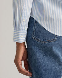 Regular Fit poplin overhemd met strepen