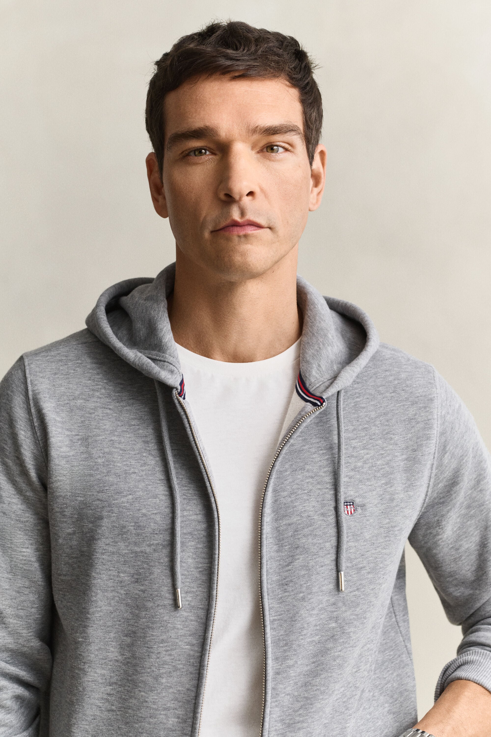 Shield hoodie met ritssluiting