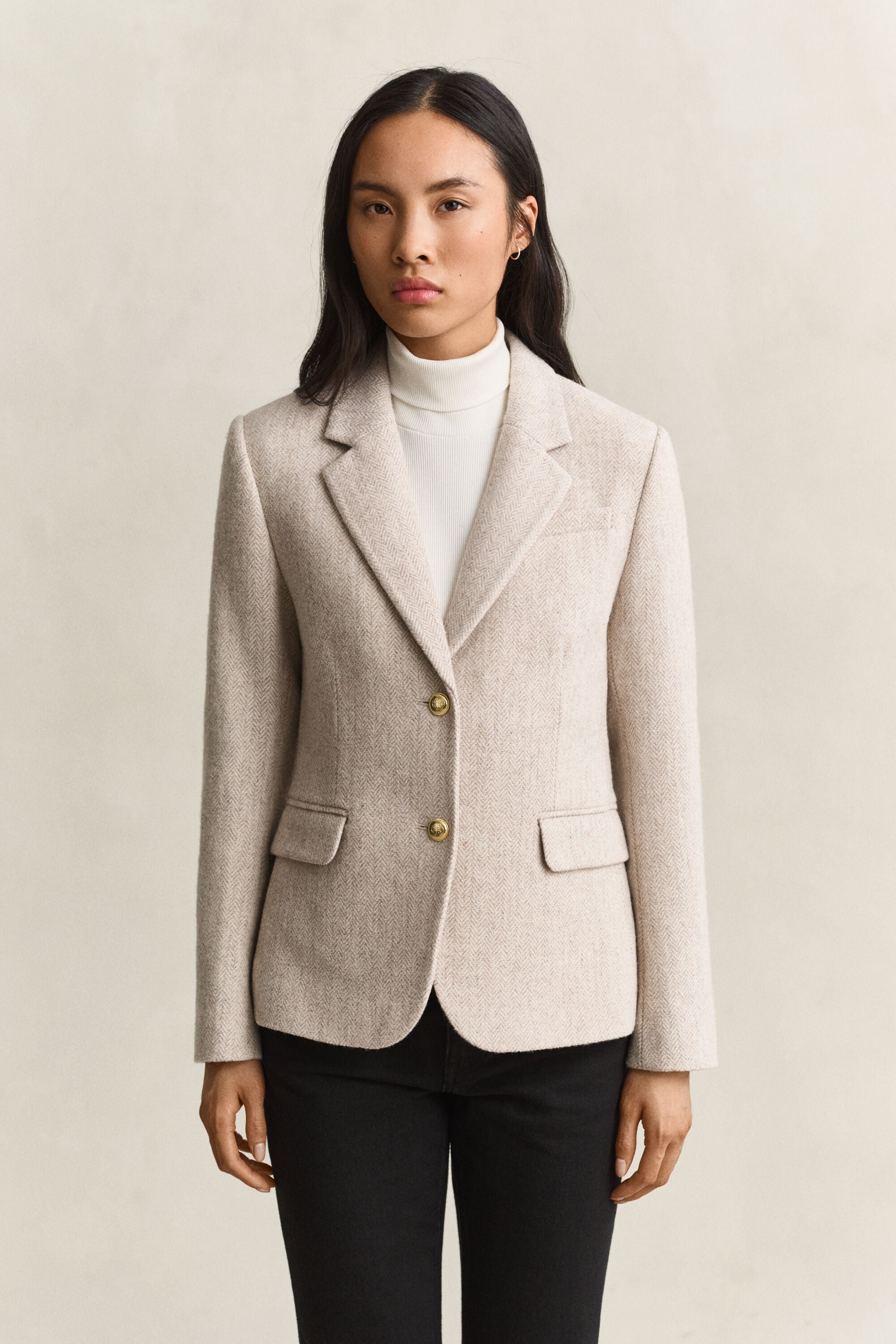 Blazer met visgraatmotief