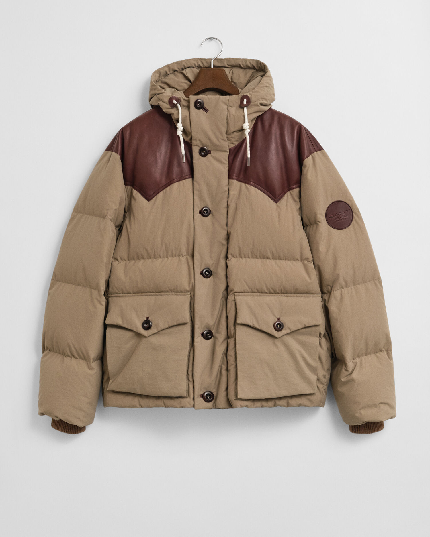 Katoenen parka met ganzendons