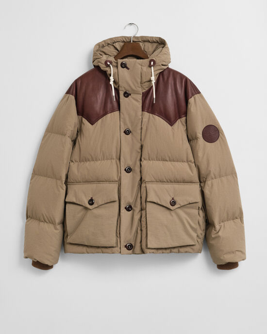 Katoenen parka met ganzendons