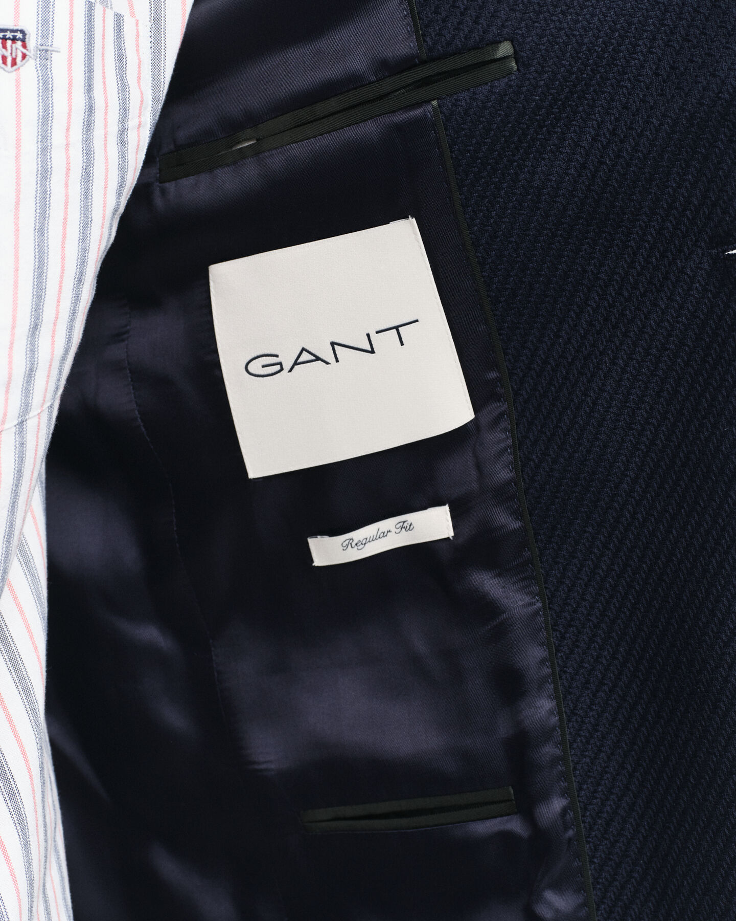 Slim Fit Club blazer van katoen en wol