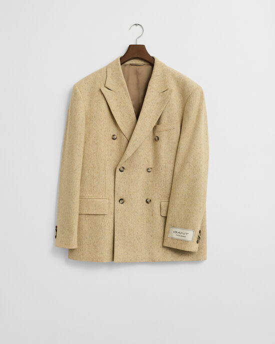 Relaxed Fit kostuumjasje met visgraatmotief en spikkelpatroon