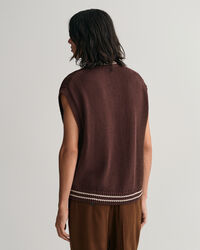 Gebreide bodywarmer met kabels