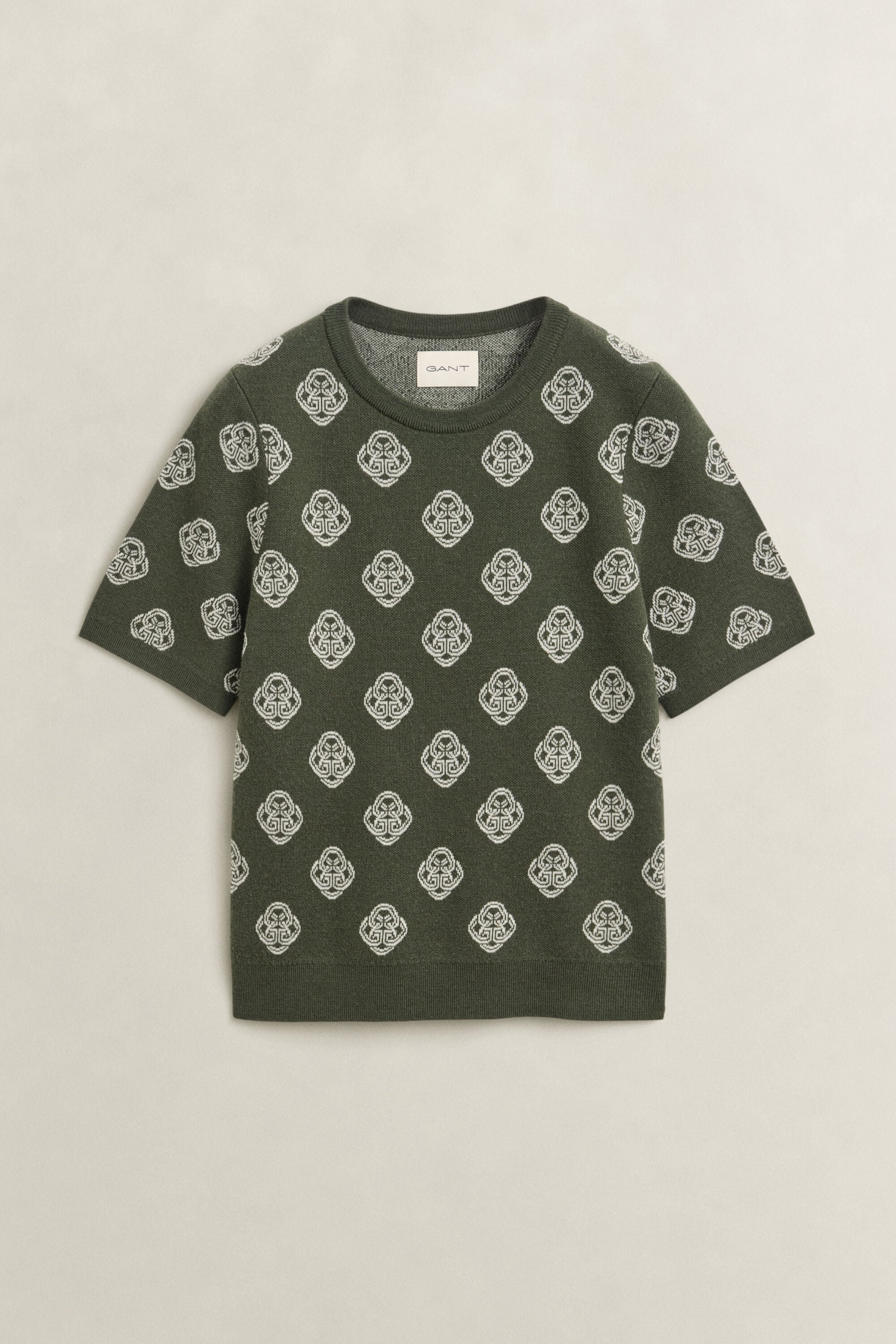 Jacquard trui met monogram