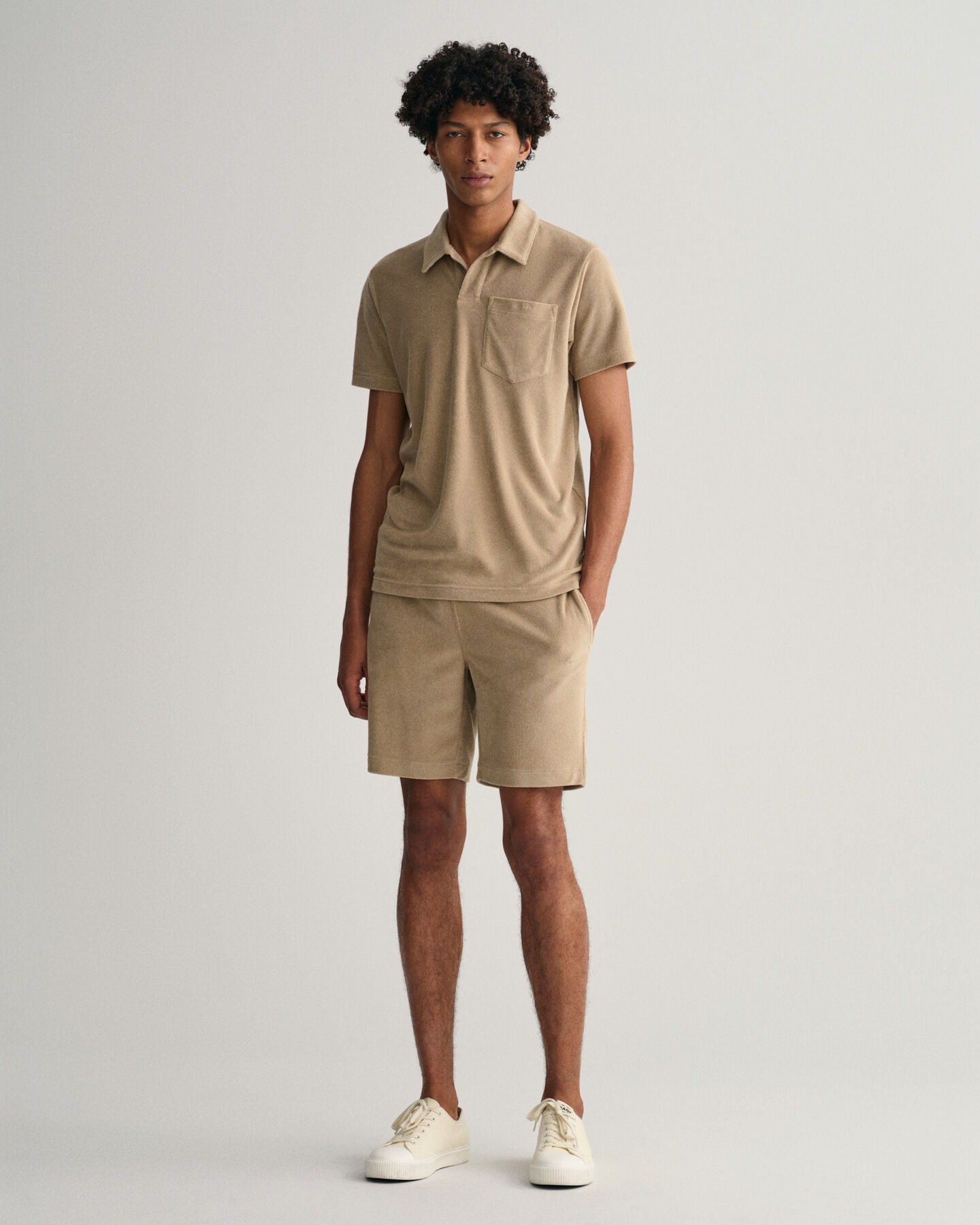 Terry Cloth piqu&eacute; poloshirt
