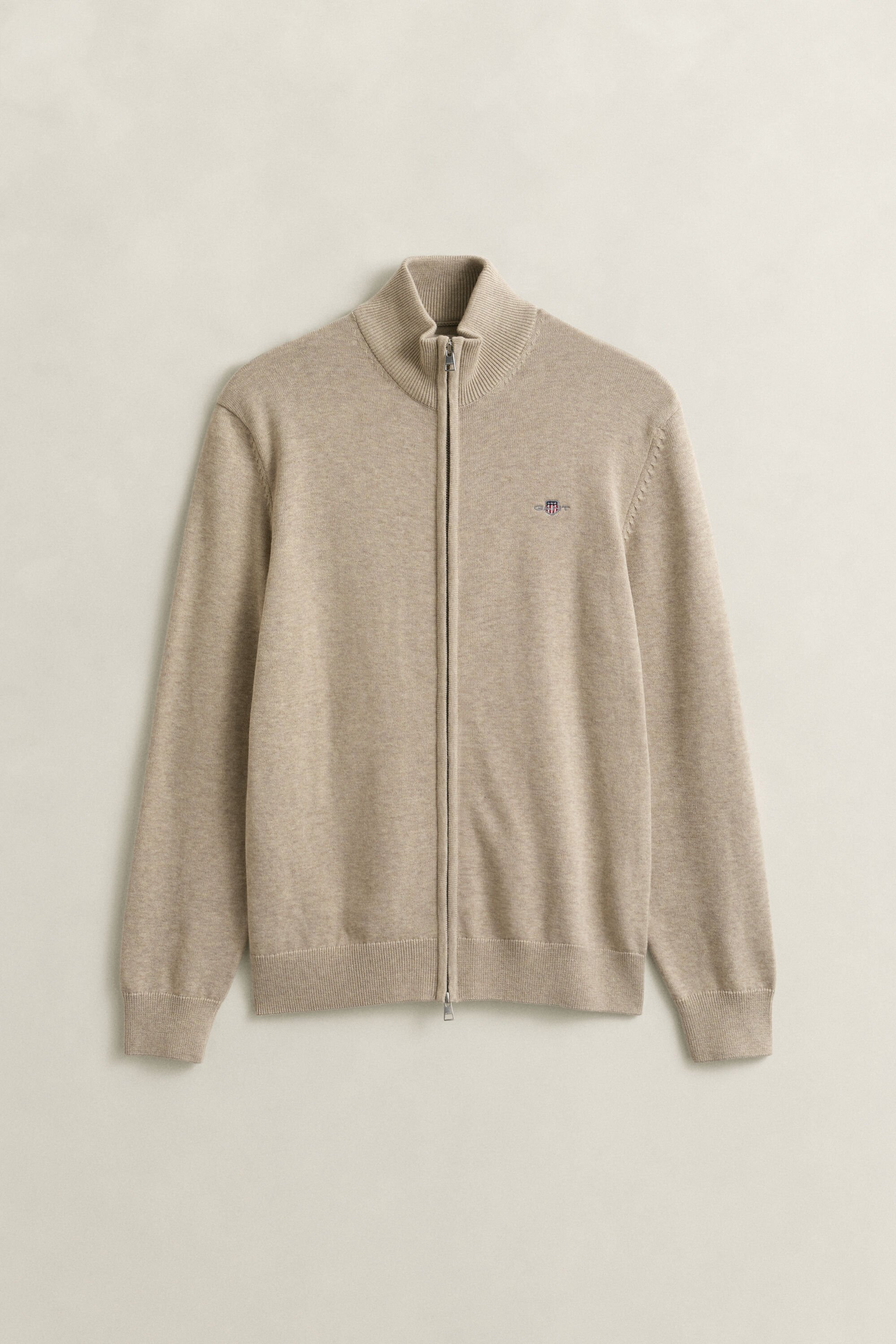 Casual vest van katoen met ritssluiting