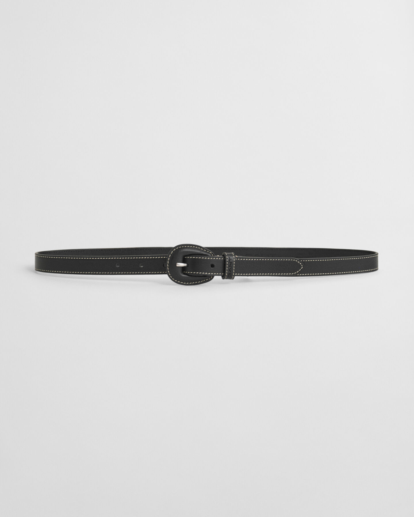 Riem met een met leer beklede gesp