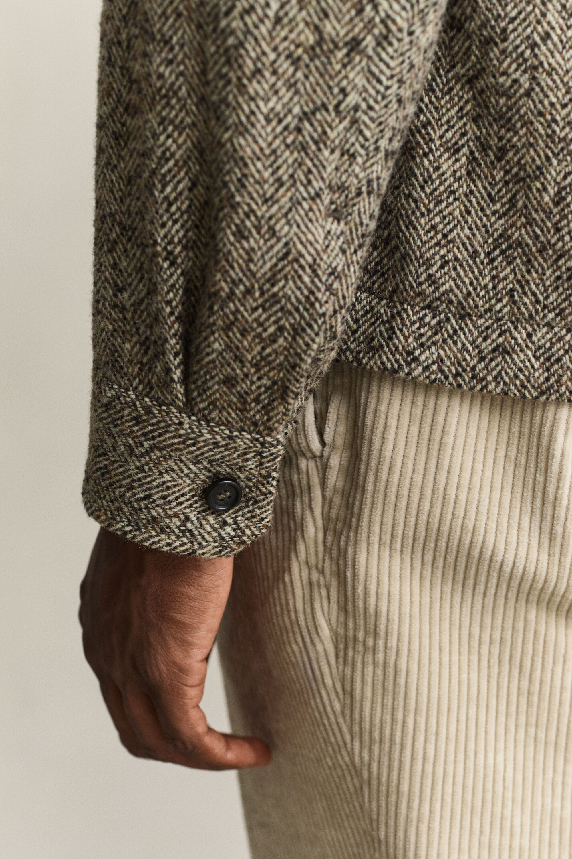 Overshirt met visgraatmotief