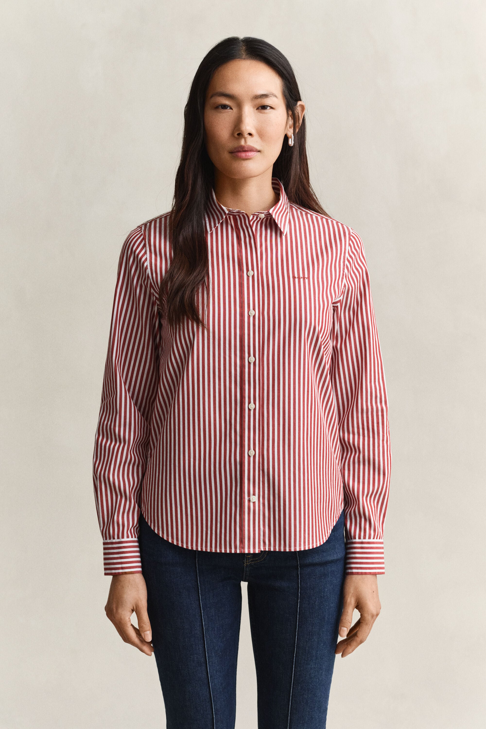Regular Fit Classic gestreept overhemd van poplin