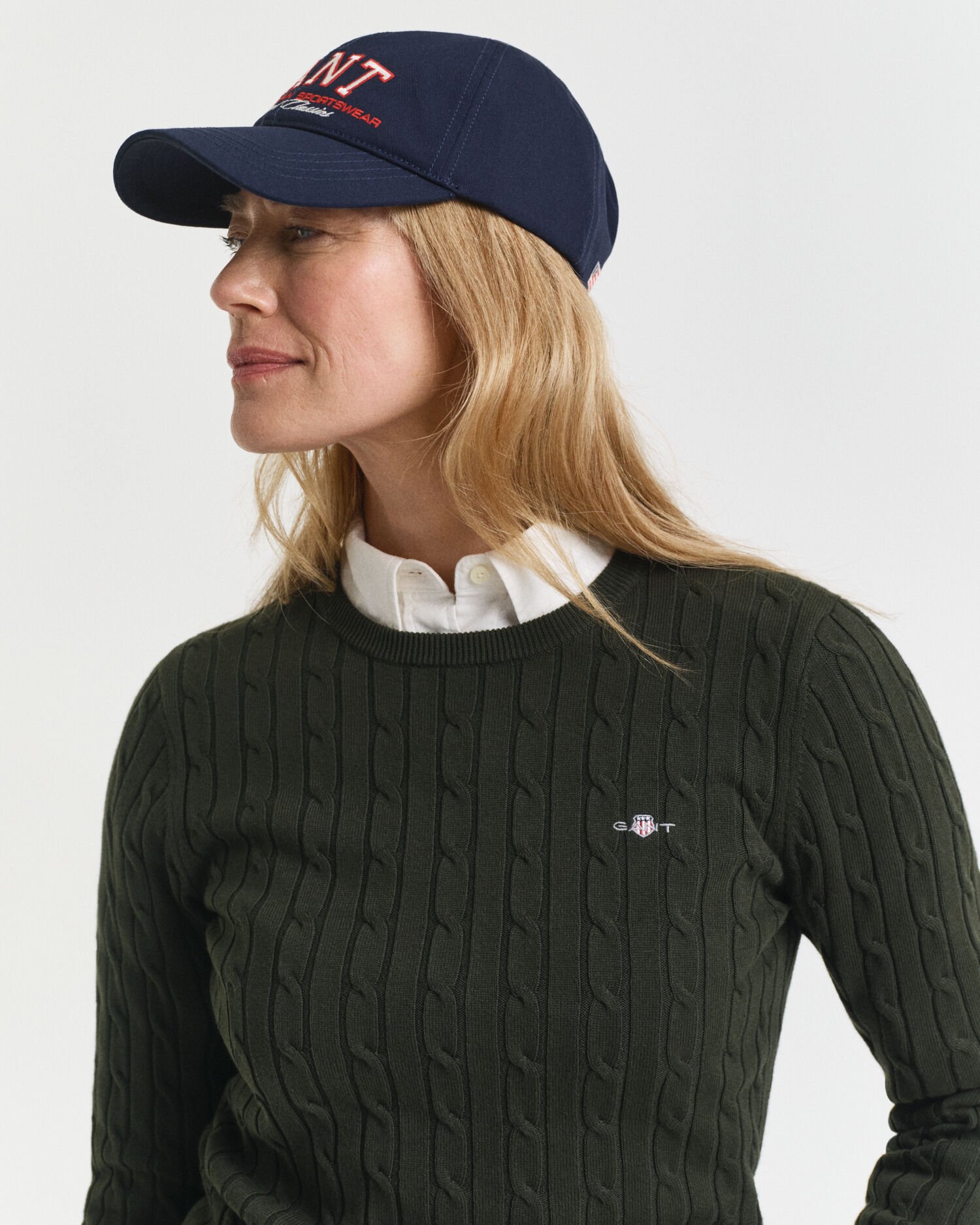 Kabeltrui met ronde hals