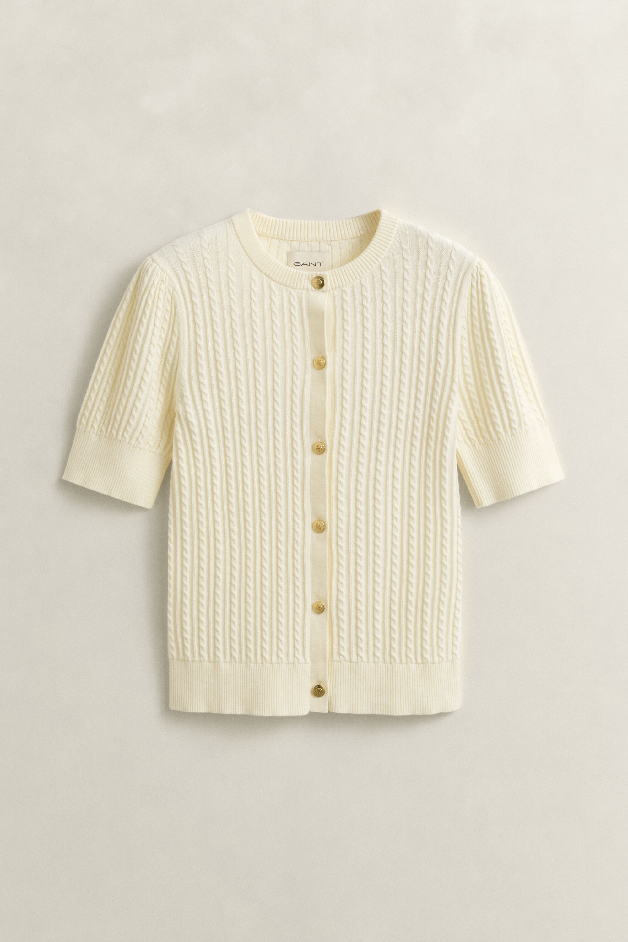 Kabelgebreid vest van katoen