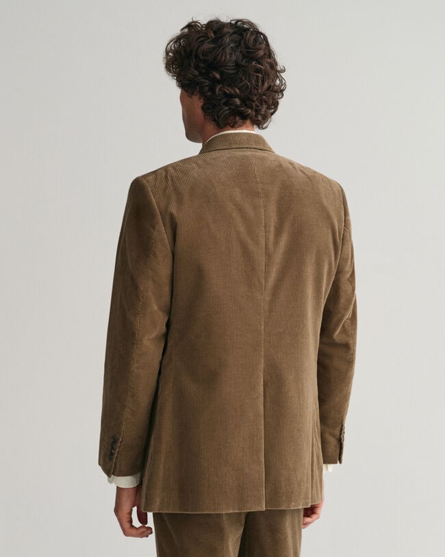 Double-breasted corduroy kostuumblazer