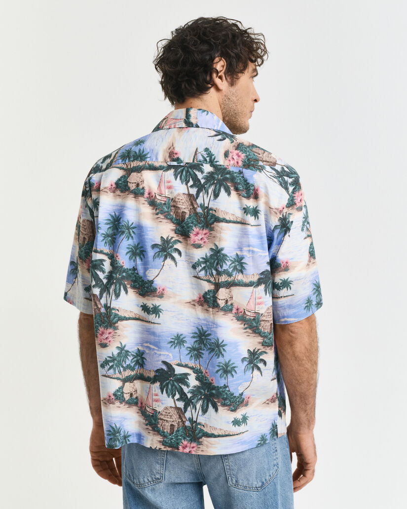 Relaxed Fit overhemd met Resort Island-print