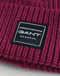 Beanie van ribkatoen