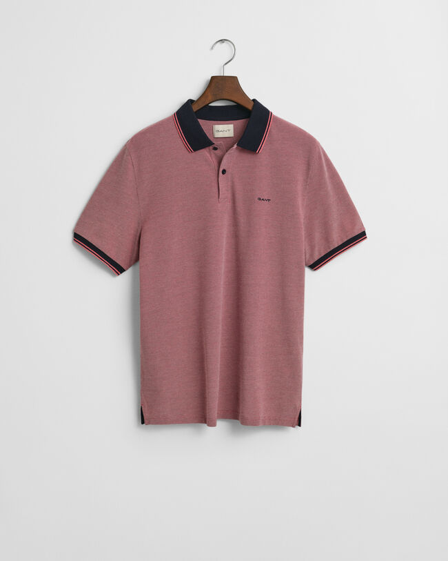 4-kleurig Oxford piqu&eacute; poloshirt