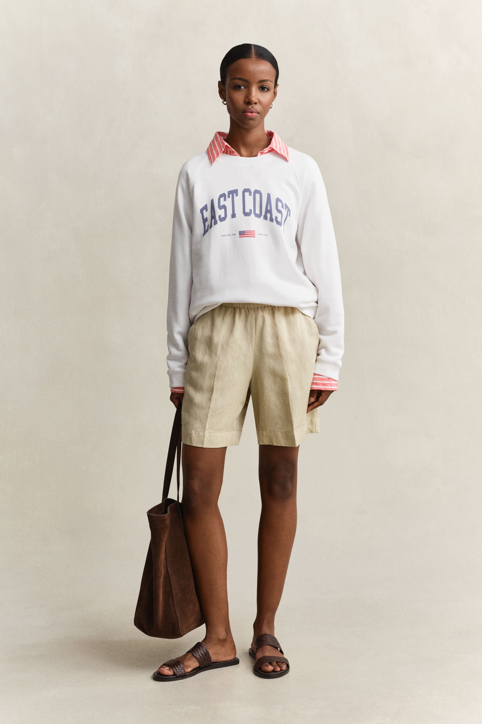 Sweatshirt met ronde hals en grafische print