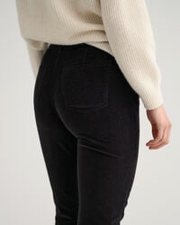 Farla Slim Fit cropped jeans van corduroy