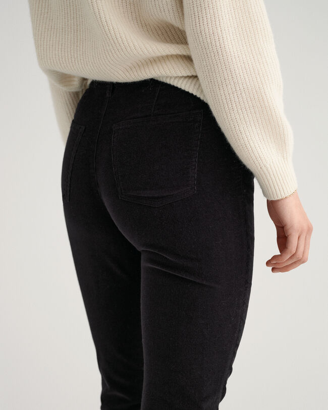 Farla Slim Fit cropped jeans van corduroy