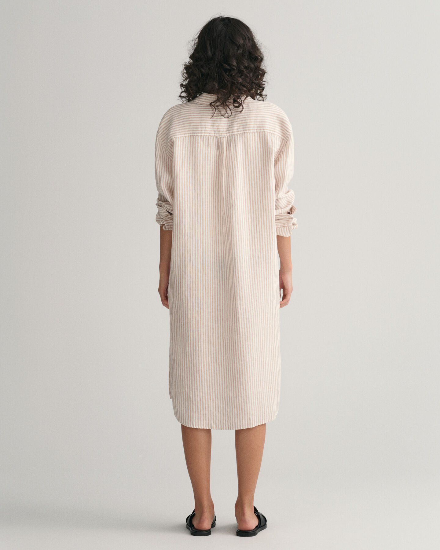 Linnen overhemdjurk met strepen