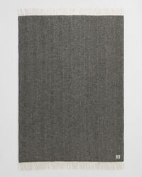 Wollen sprei met visgraatmotief