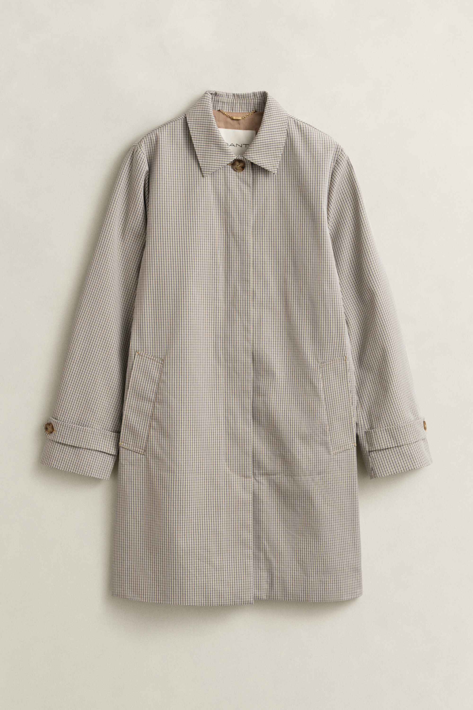 Geruite car coat