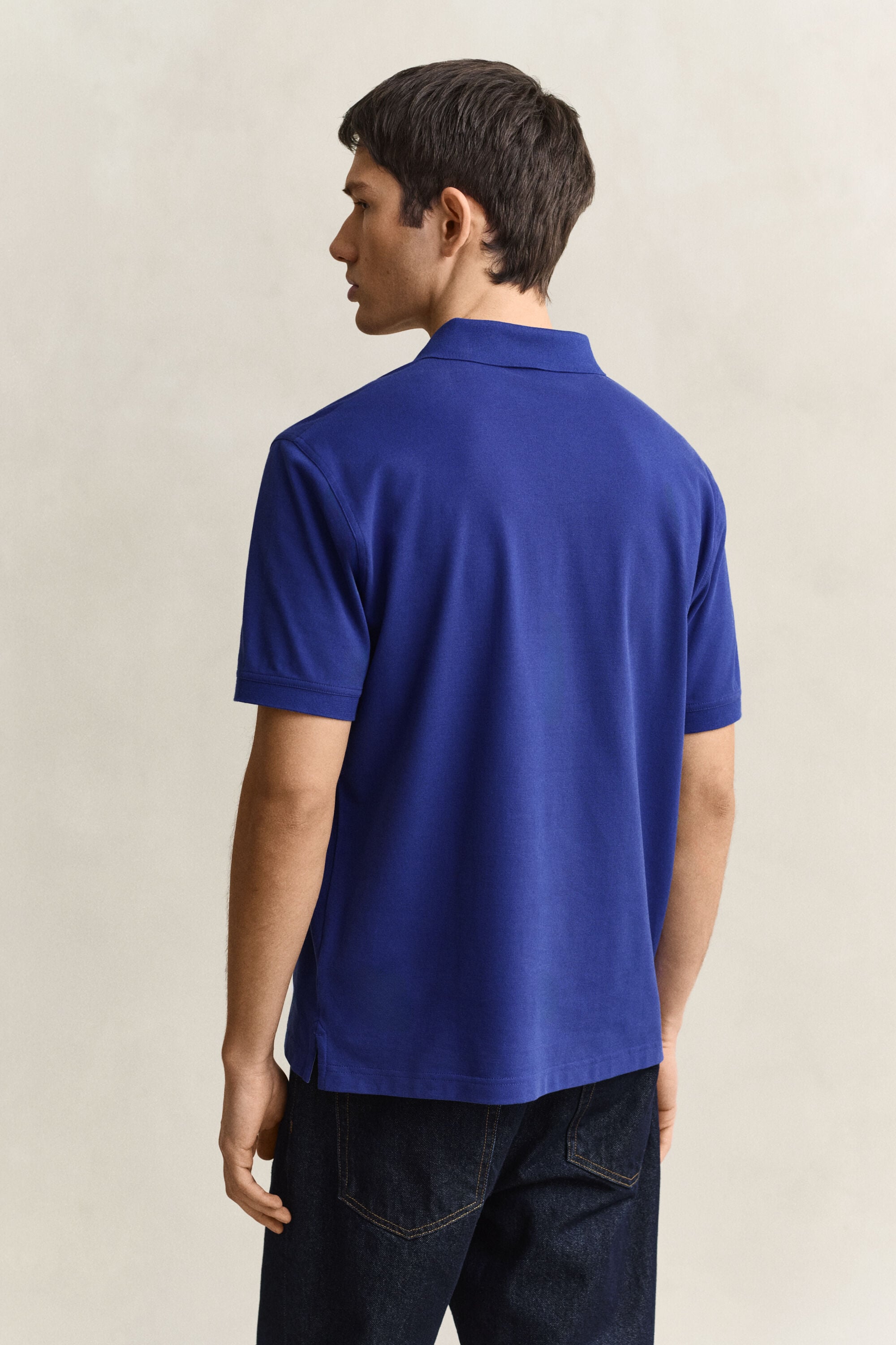 Piqué poloshirt met contrasterend detail