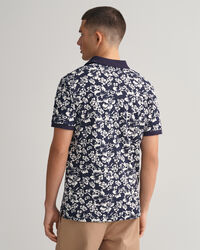 Piqué poloshirt met bloemenprint