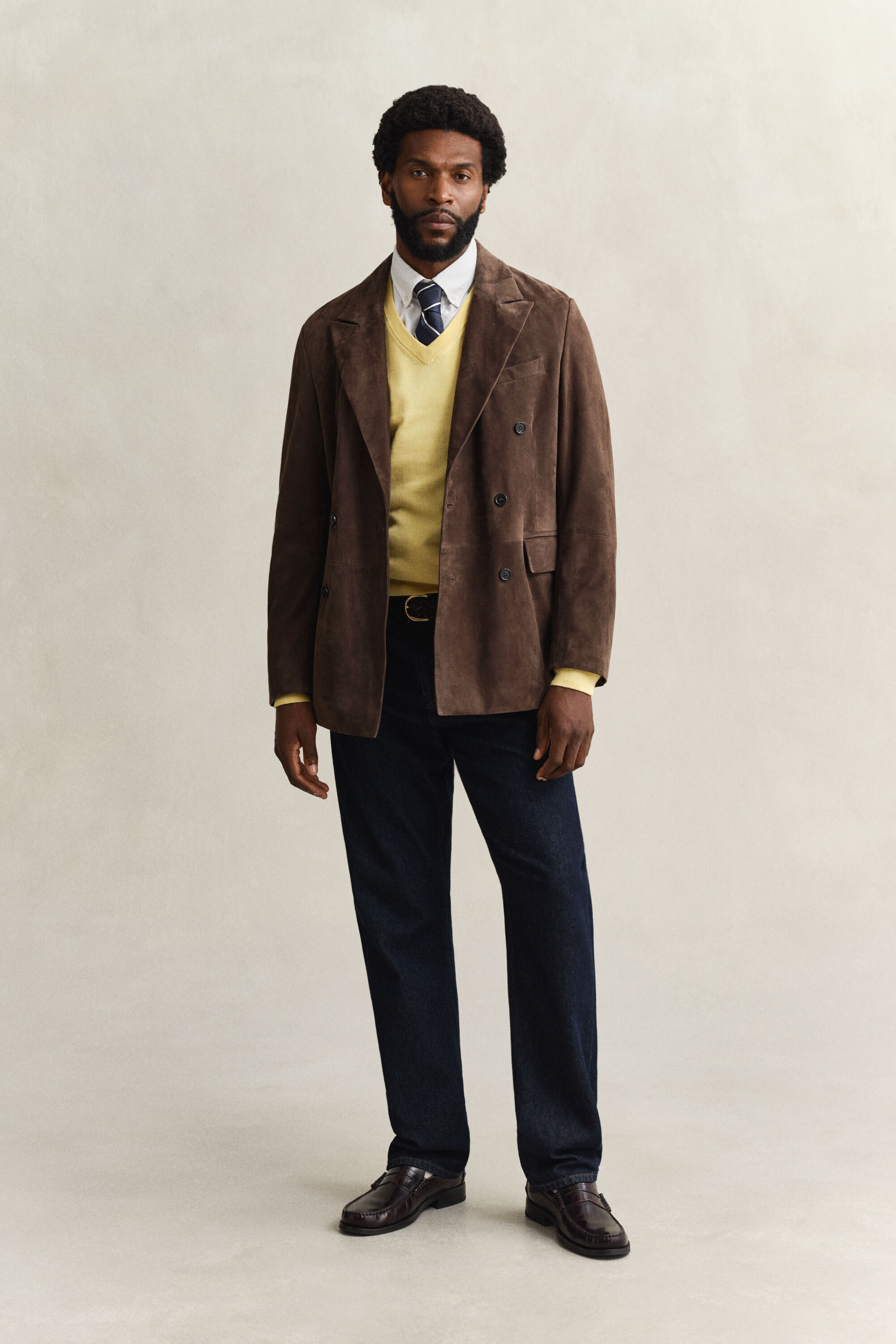 Klassieke sweater van katoen met V-hals