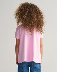 Girls GANT jersey top met korte mouwen en print