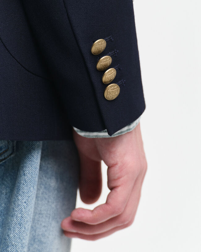 Club blazer met jutestructuur