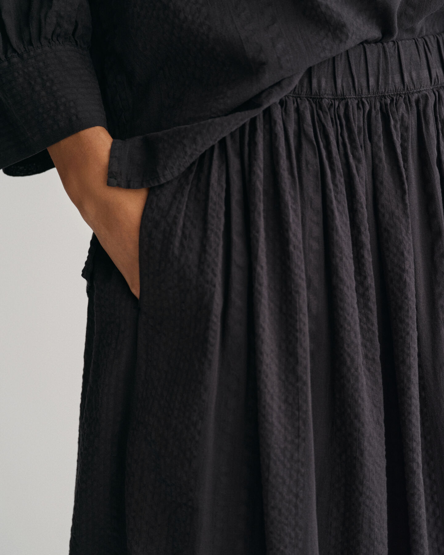 Seersucker Pull-On rok met strepen